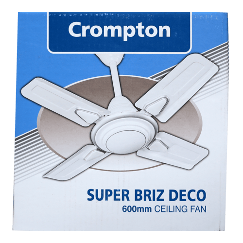 Crompton Super Briz Deco 600 mm Ceiling Fan Birken White - Main Image