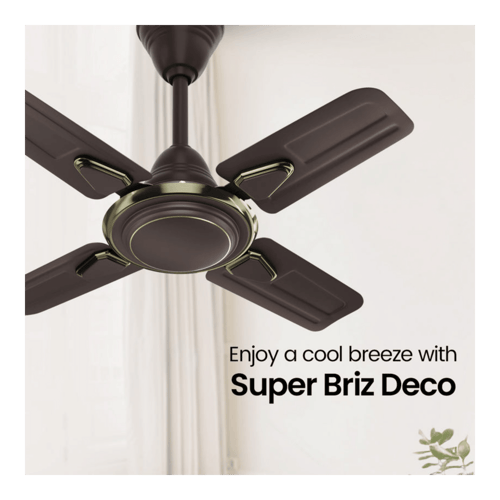 Crompton Super Briz Deco 600 mm Ceiling Fan Smoked Brown