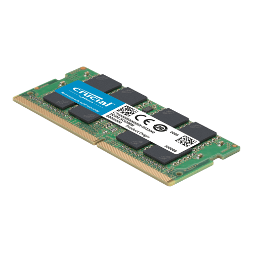 Crucial DDR4 3200Mhz SODIMM Single Laptop RAM (16GB, Black)
