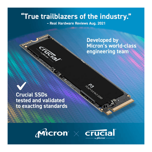 Grab Crucial P3 500GB NVMe in black for the best deals now!