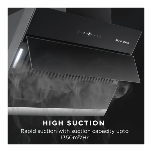 FABER Hood Zenith FL SC AC BK 75 Mounted Chimney Black