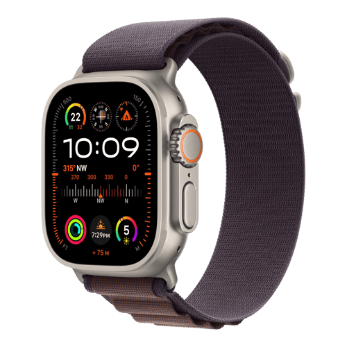 Apple Watch Ultra Titanium Case with Alpine Loop Indigo