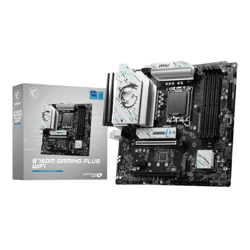 MSI B760M Gaming Plus WiFi mATX 4 - DDR5 Motherboard Black
