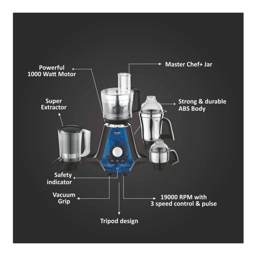 Buy Preethi Zodiac 2.0 Mixer Grinder 1000 Watt with 4 Jars Online at  Preethi E-Store