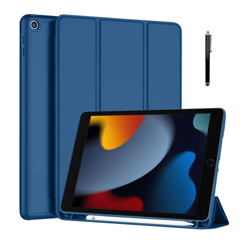 Robocare Leather Cover For iPad 10.2 inch 8th & 9th Gen (Blue)
