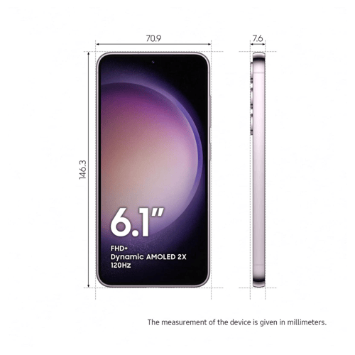 Buy Galaxy S23 5G (Lavender,8GB-256GB) online at best price