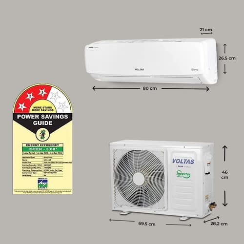 voltas 1 ton ac dimensions