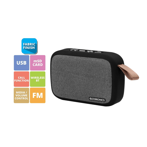Shop Zebronics Delight 3W Bt Speaker (Grey) at Best Price