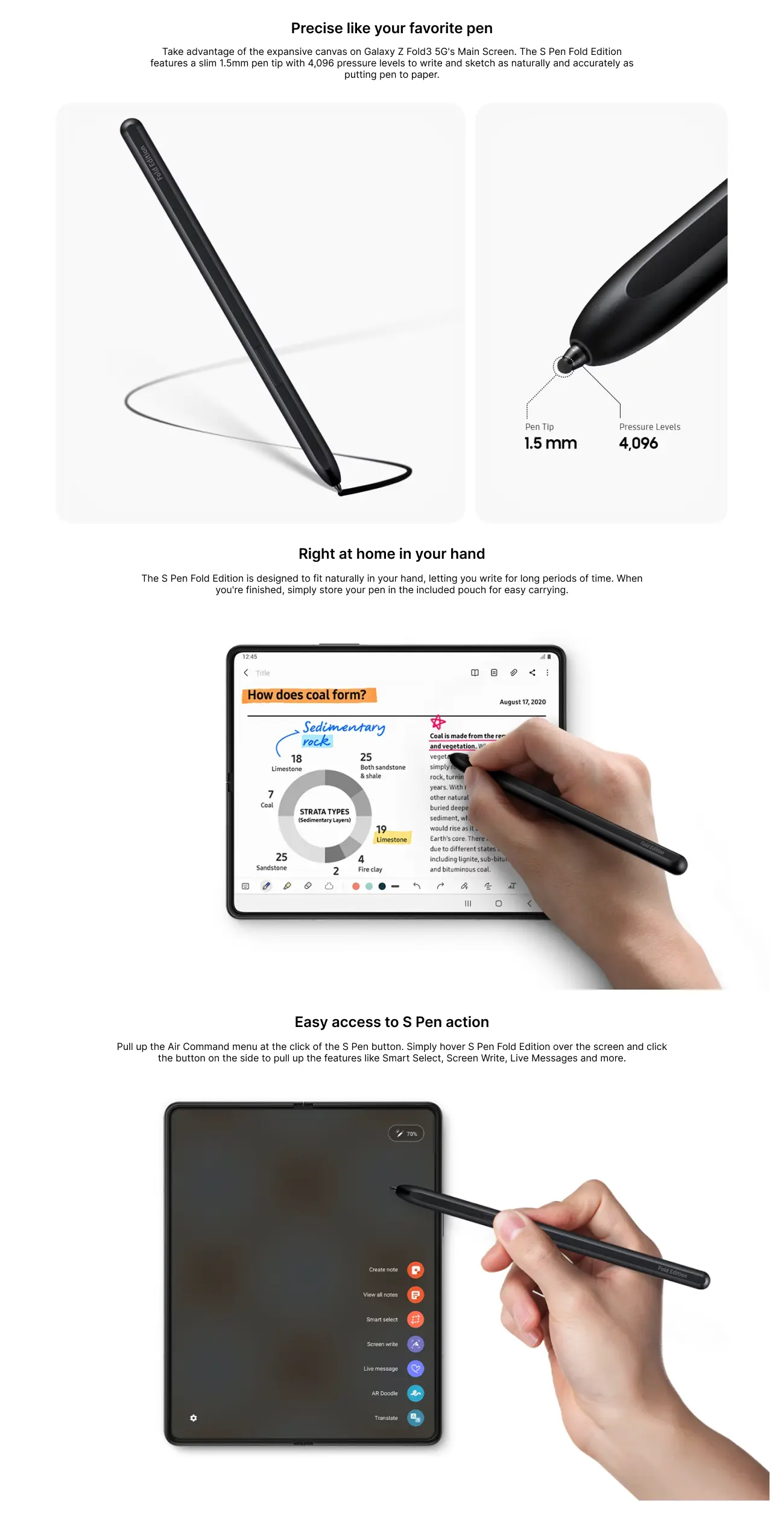 Buy the Best Samsung S Pen Fold Edition Black Color