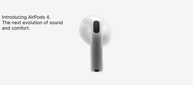 Apple AirPods ４ Apple AirPods 4 Wireless Earbuds, Bluetooth Headphones, with