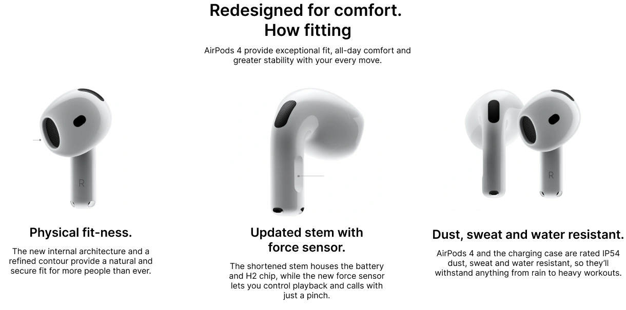 Airpods 4 Redesigned for comfort