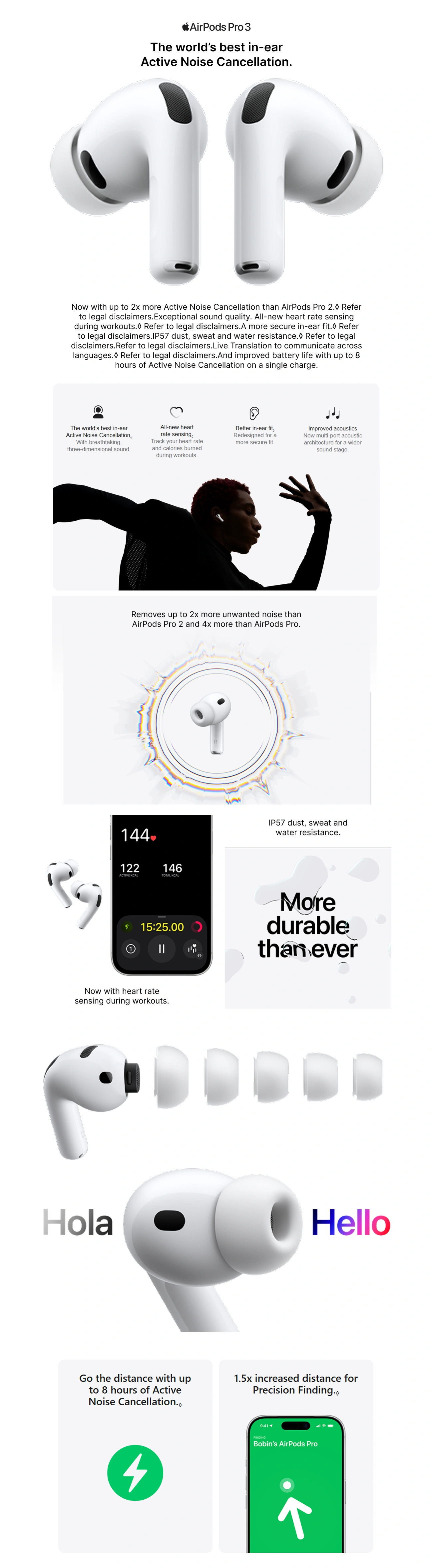 Apple AirPods Pro 3rd Gen With MagSafe USB-C Charging Case