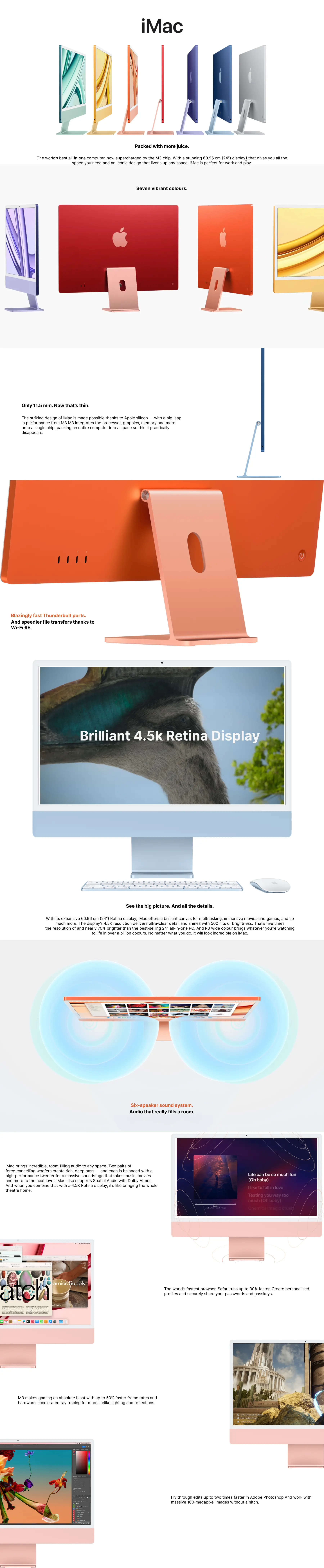 Apple iMac Retina 4 5K Display M3 Chip web