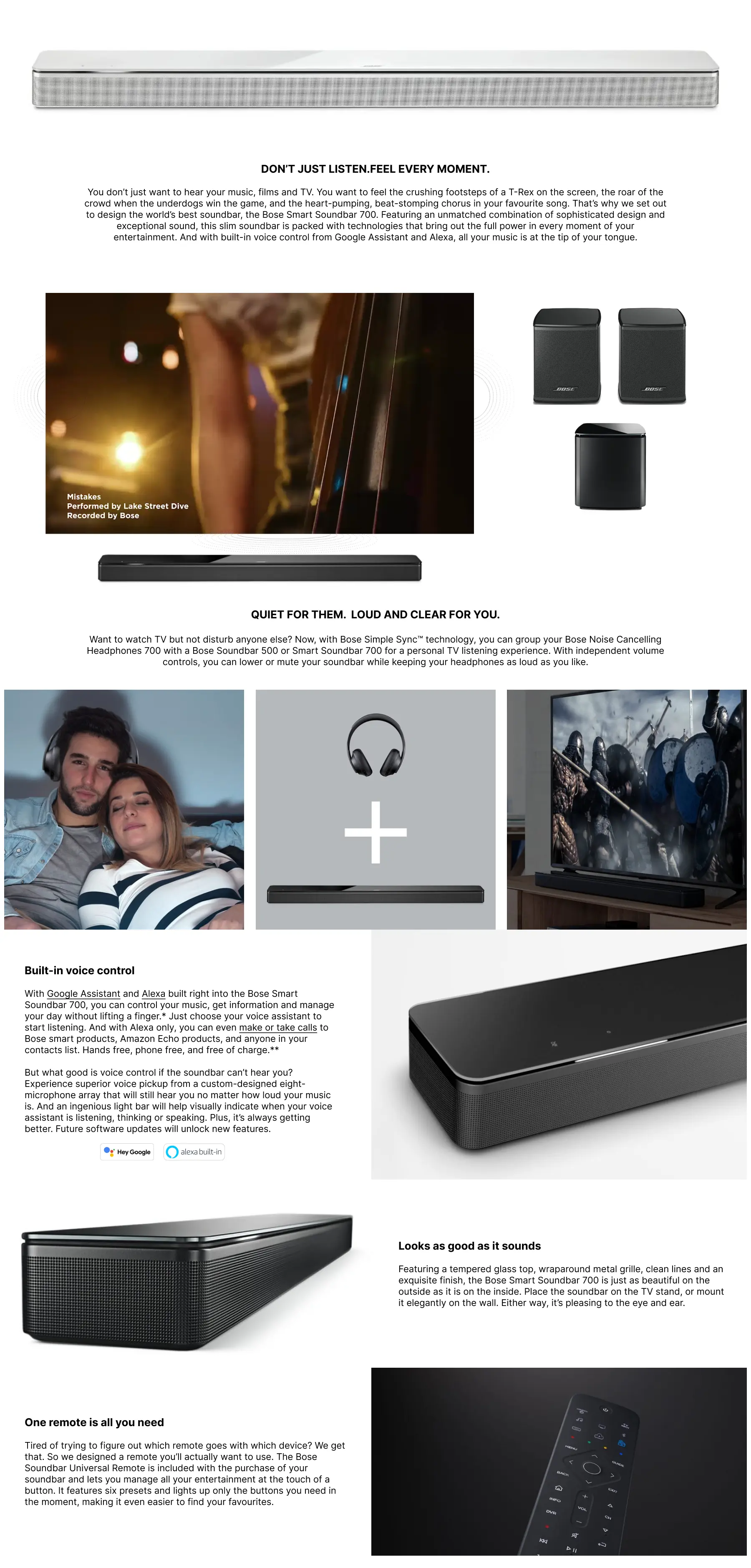 Buy the Bose Soundbar 700 with Built-in Alexa Voice Control! Buy the Bose Soundbar 700 with Built-in Alexa Voice Control!