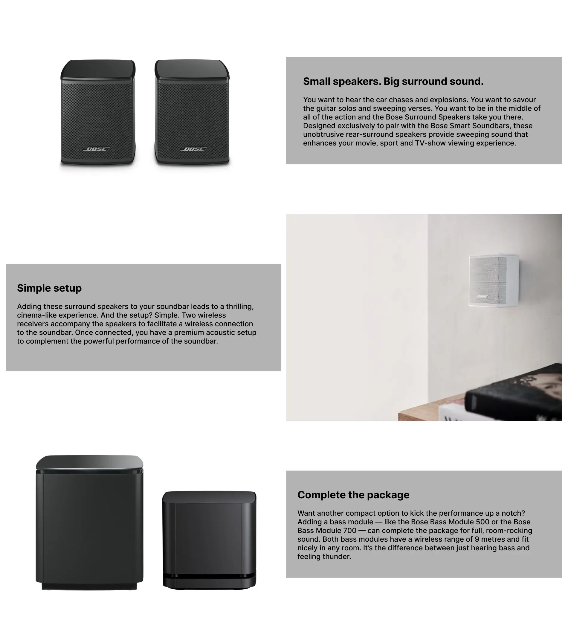 Buy Bose Surround Speakers black at best prices in Poorvika!