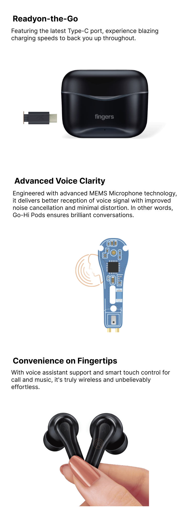 Fingers Go Noise Earbuds Buy Fingers Go-Hi Pods Now At The Best
