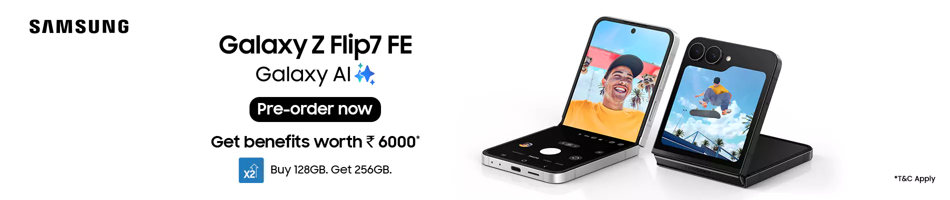 Galaxy Z Flip 7 FE w