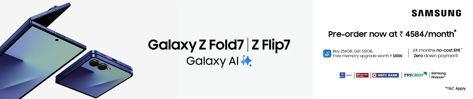 Galaxy Z Fold Z Flip7 Web banner 2025 New