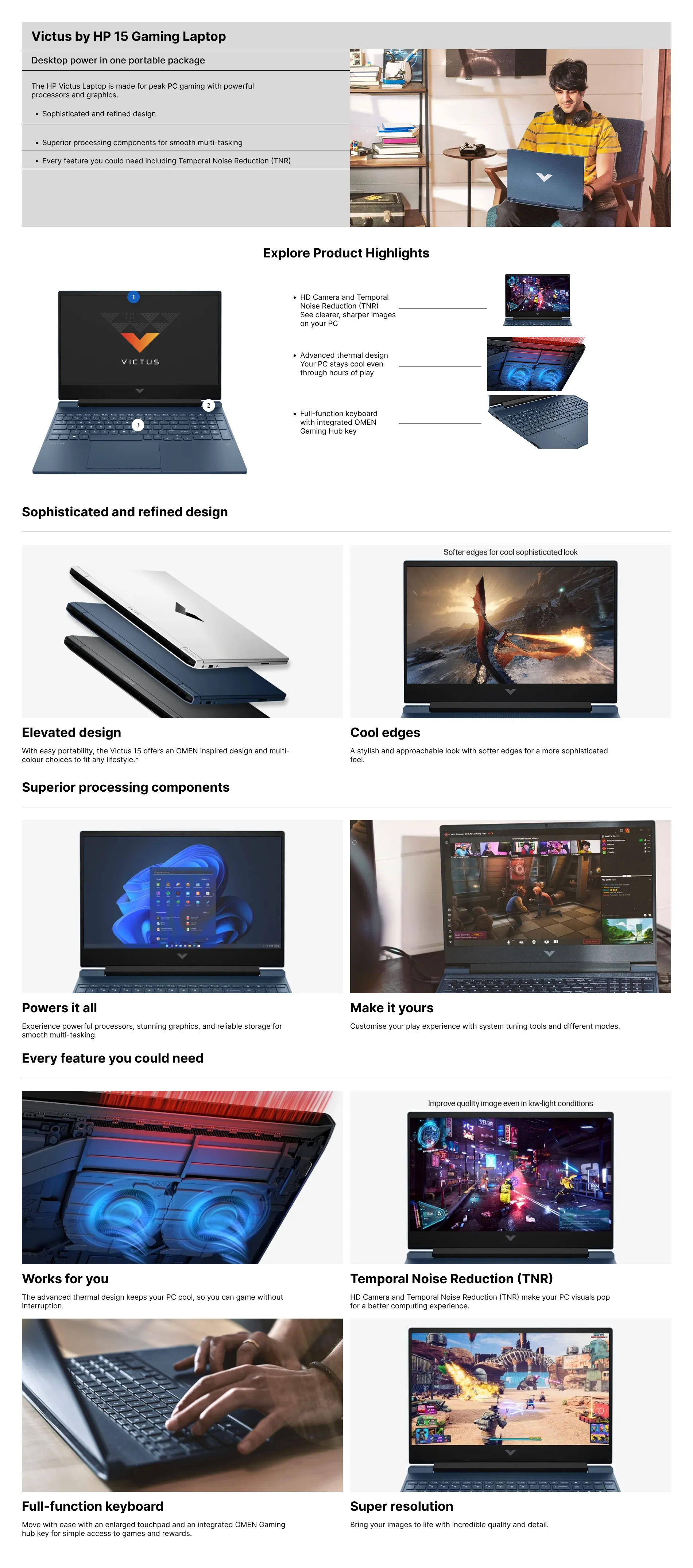 HP Victus Gaming 15 AMD Ryzen 5 8645HS Windows 11 Home Laptop 15 fb3004AX web view