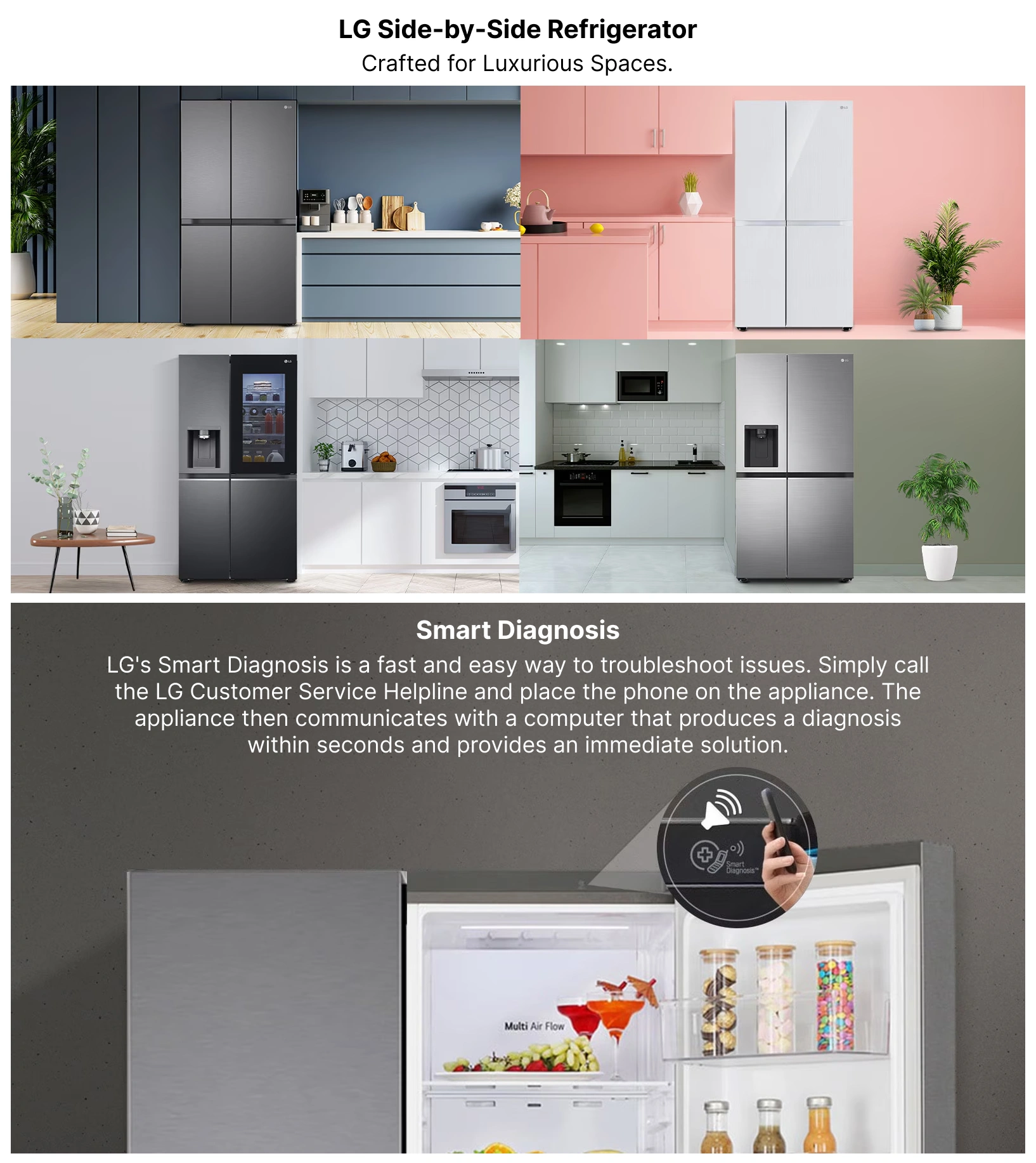 LG 650 L Frost Free Side By Side 3 Star Door Refrigerator, GL-B257JDS3.DDSZEBN