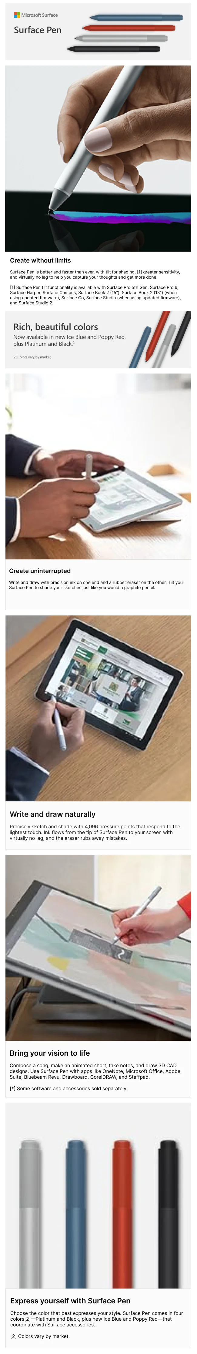 Buy Microsoft Surface Pen Poppy Red, Online at Best Price