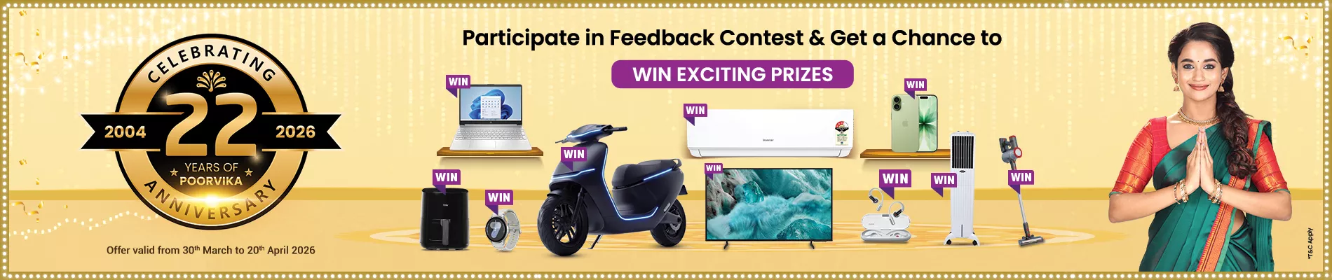 Poorvikas 22nd anniversary feedback contest wv1