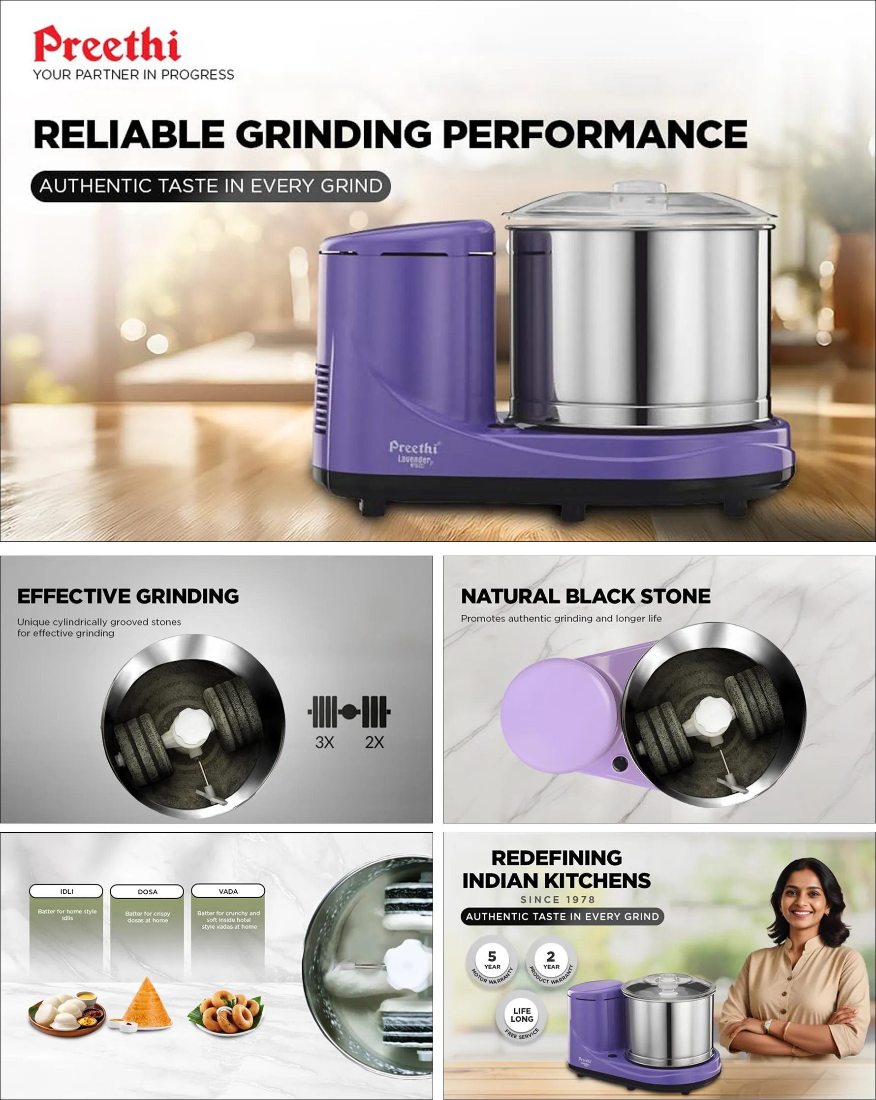 Buy Preethi Lavender Wet Grinder Online Best Price Online!