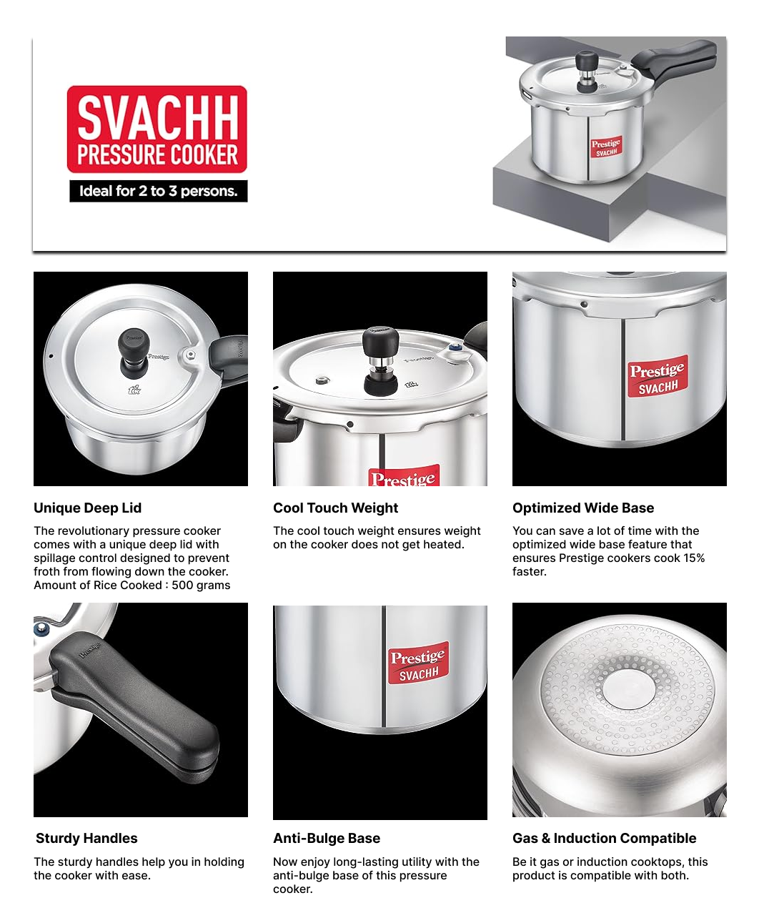 Get Prestige Aluminium Svachh Pressure Cooker L at
