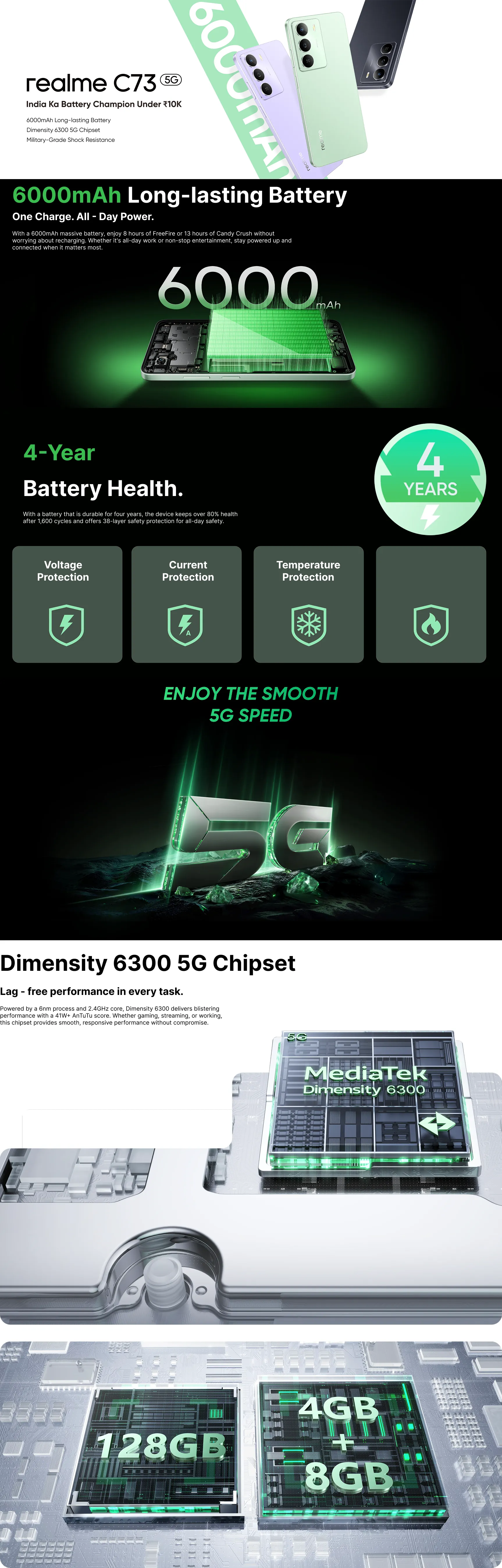 Realme C73 5G web view side view 1