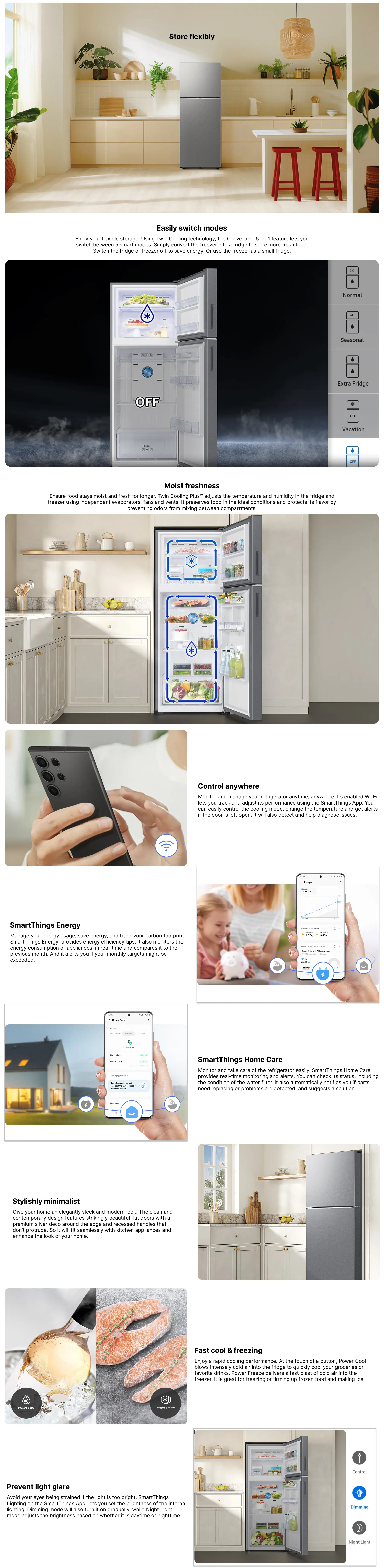 amsung 330 L Frost Free BESPOKE AI Double Door Refrigerator, RT34DG5A2BS8HL