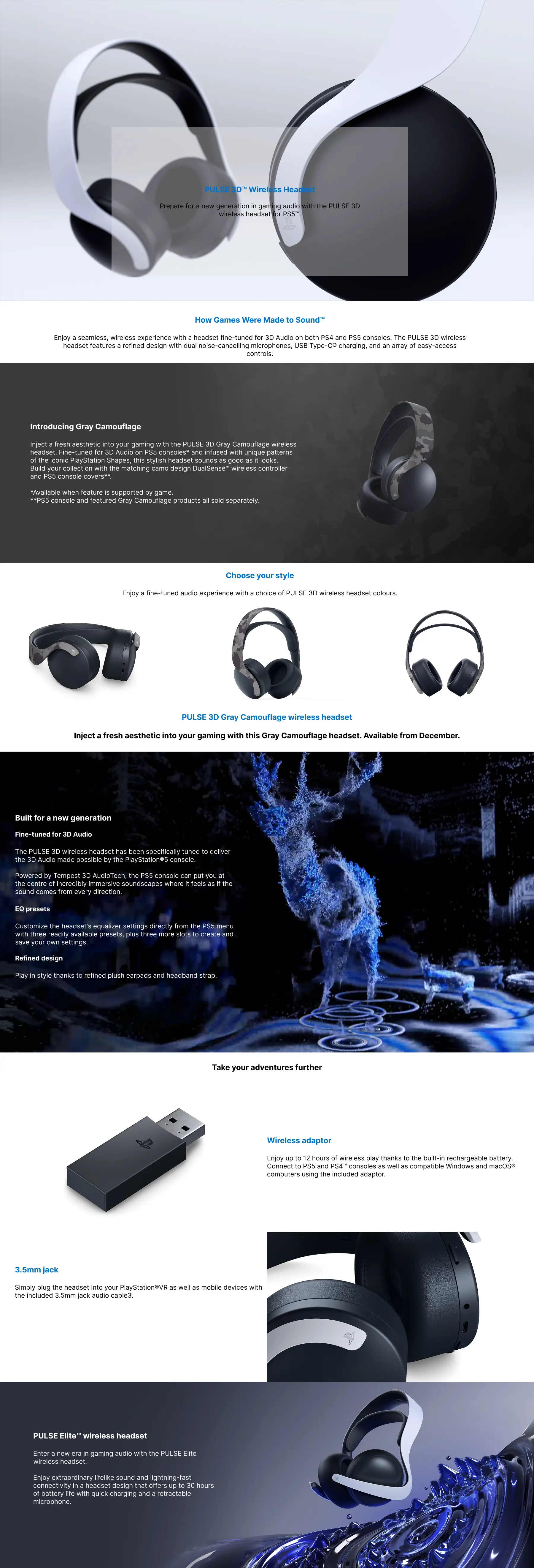 3d Audio Ps5 Sony Pulse Headset Buy Sony PS5 PULSE 3D Wireless
