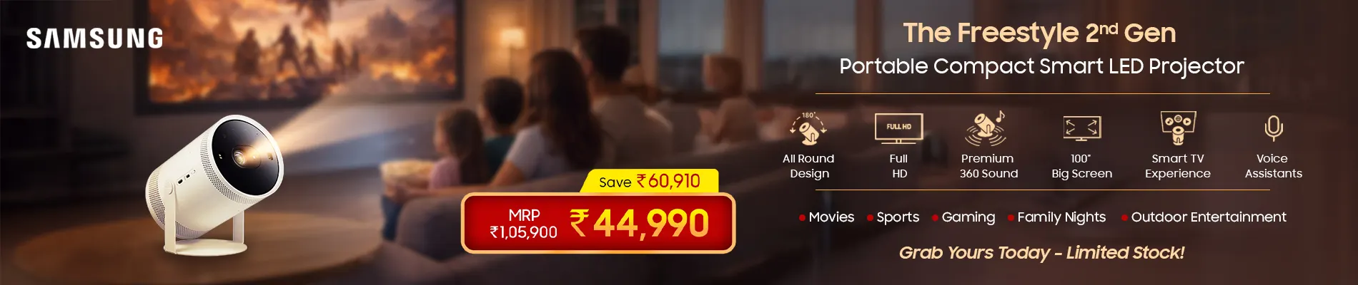 The-Feestyle-2nd-Gen-portable-Compact-smart-LED-Projector