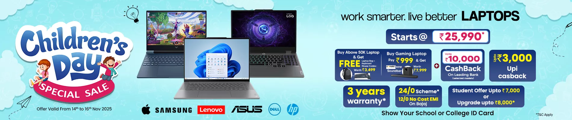 childrens day laptop offer w
