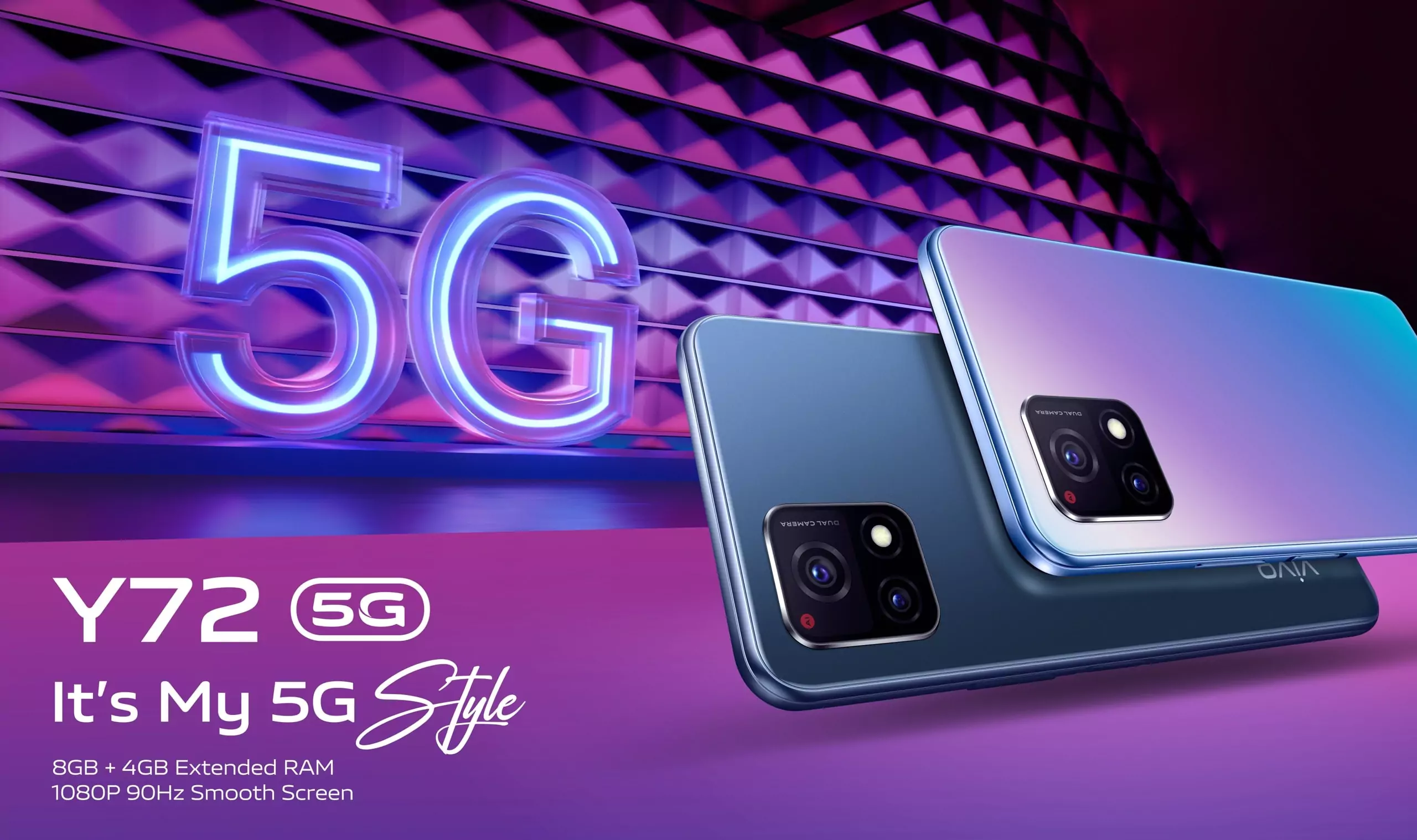 Shop Vivo Y72 5G(Slate Grey,8GB-128GB) Now at Poorvika