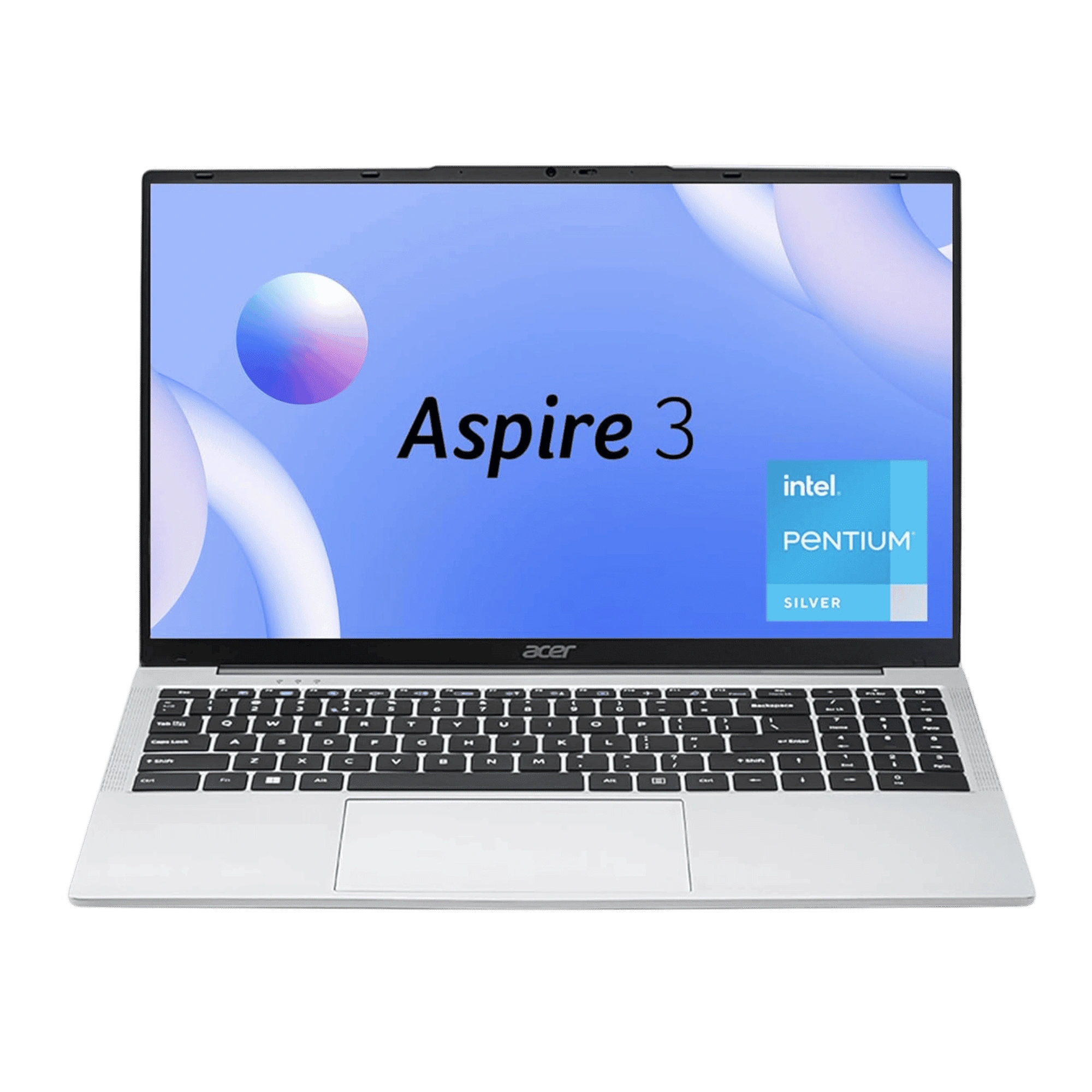Acer Aspire 3 A325 45 Intel Pentium N6000 Windows 11 Home Laptop Silver 12GB 512GB front view