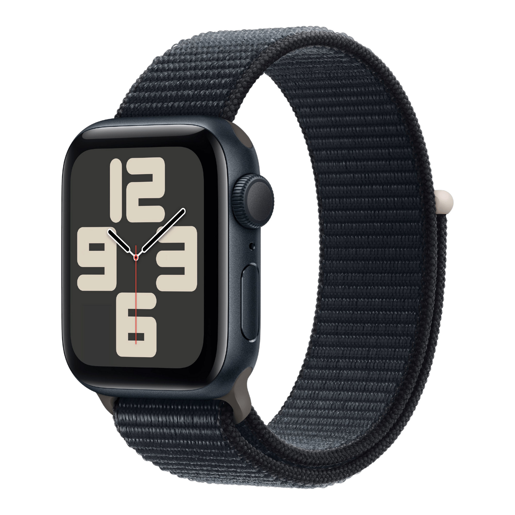 Space gray aluminum case store with black sport loop