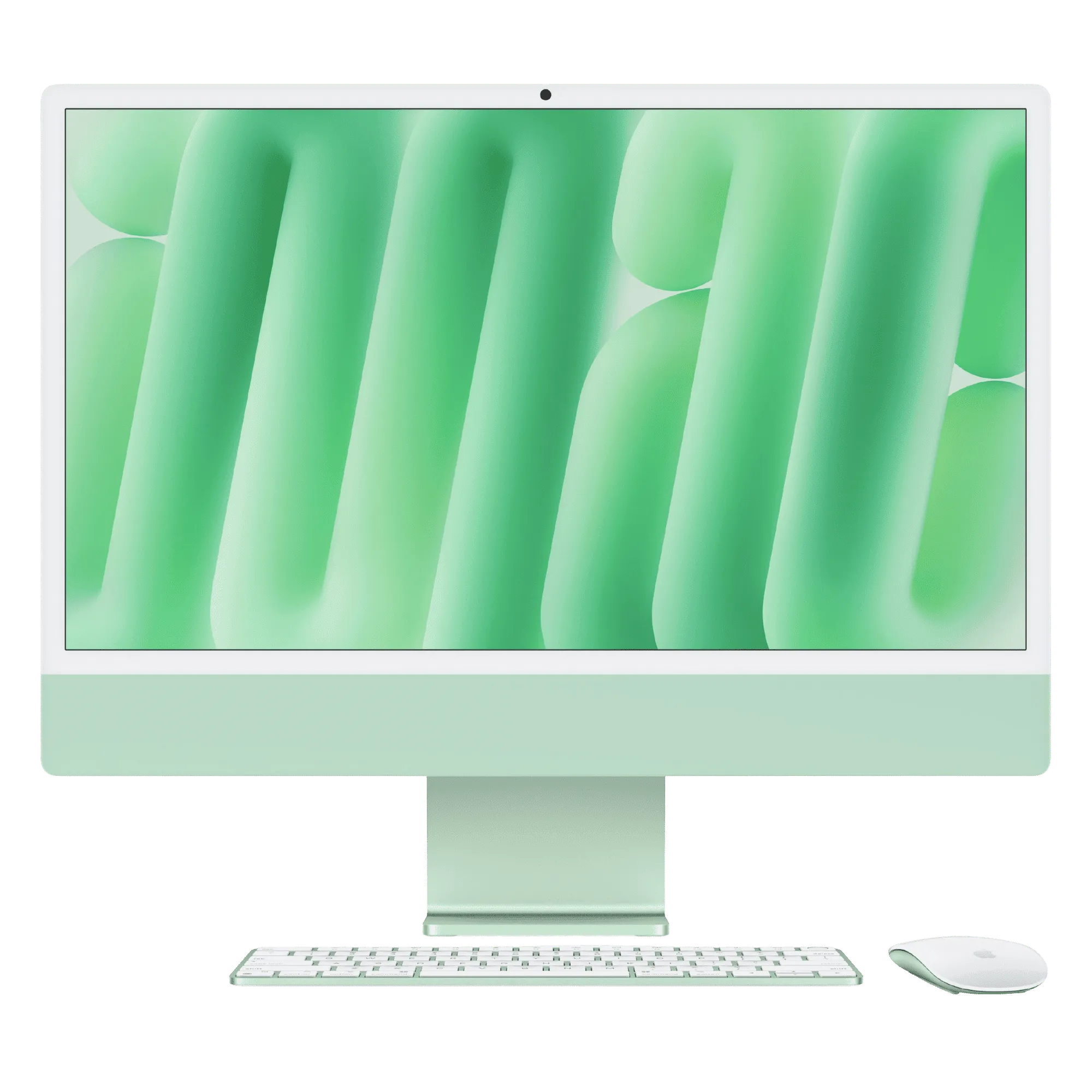 Apple imac retina 4 5k display m4 chip with 10 core cpu and 10 core gpu mac os mwuy3hn a green 16gb 256gb Front View