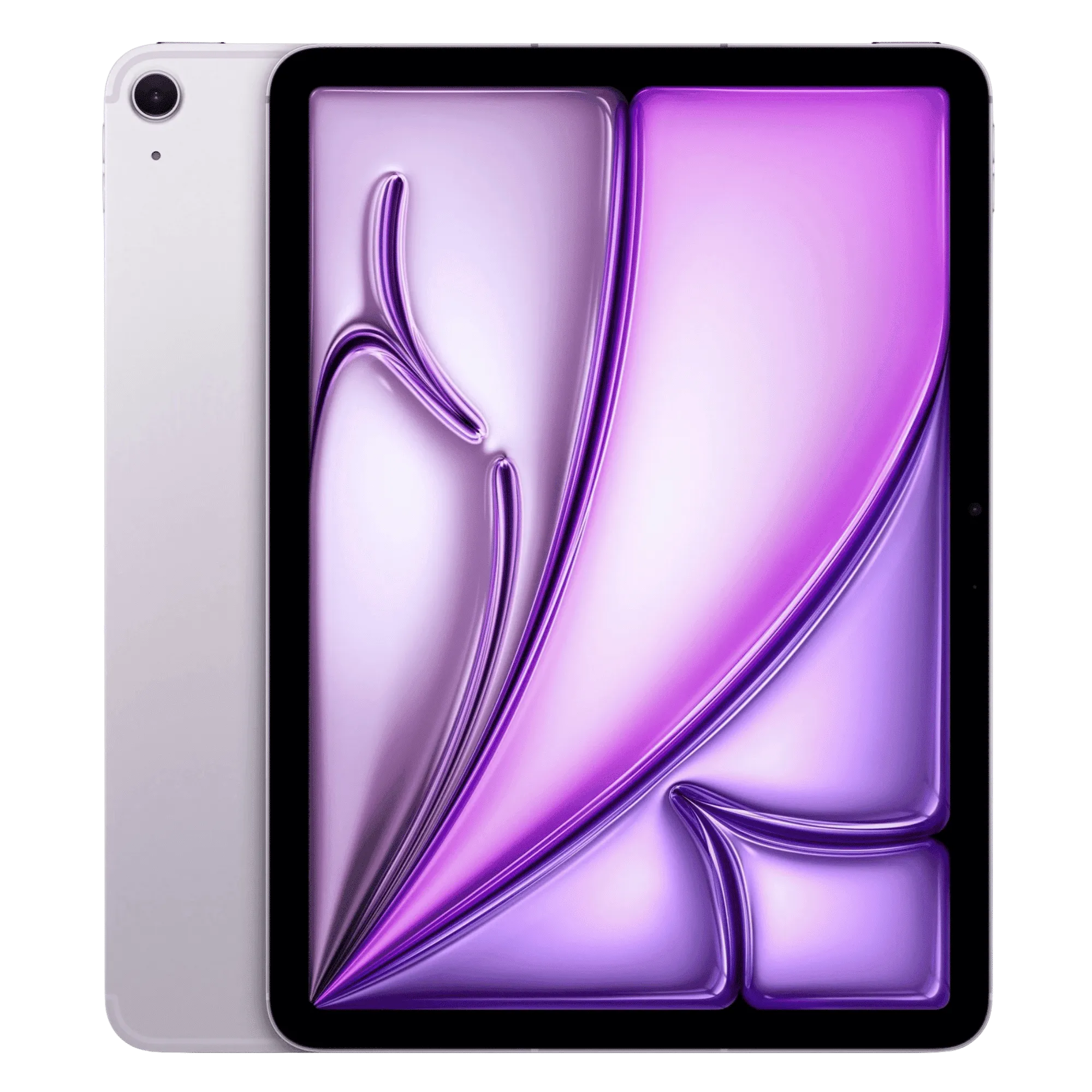 Apple ipad air with apple m4 chip 11 inch wifi cellular purple 256gb Front Back View