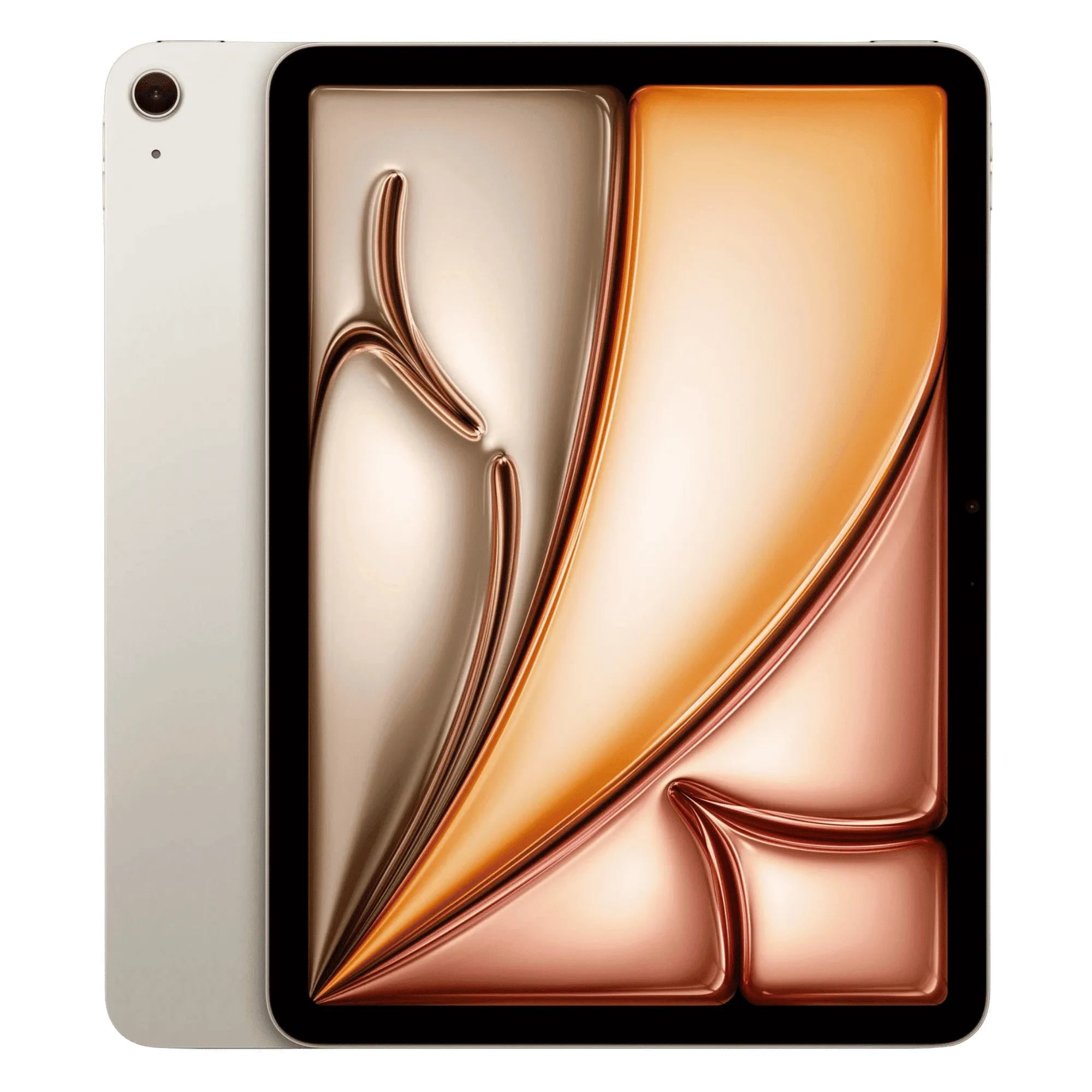 Apple ipad air with apple m4 chip 11 inch wifi starlight 128gb Front Back View