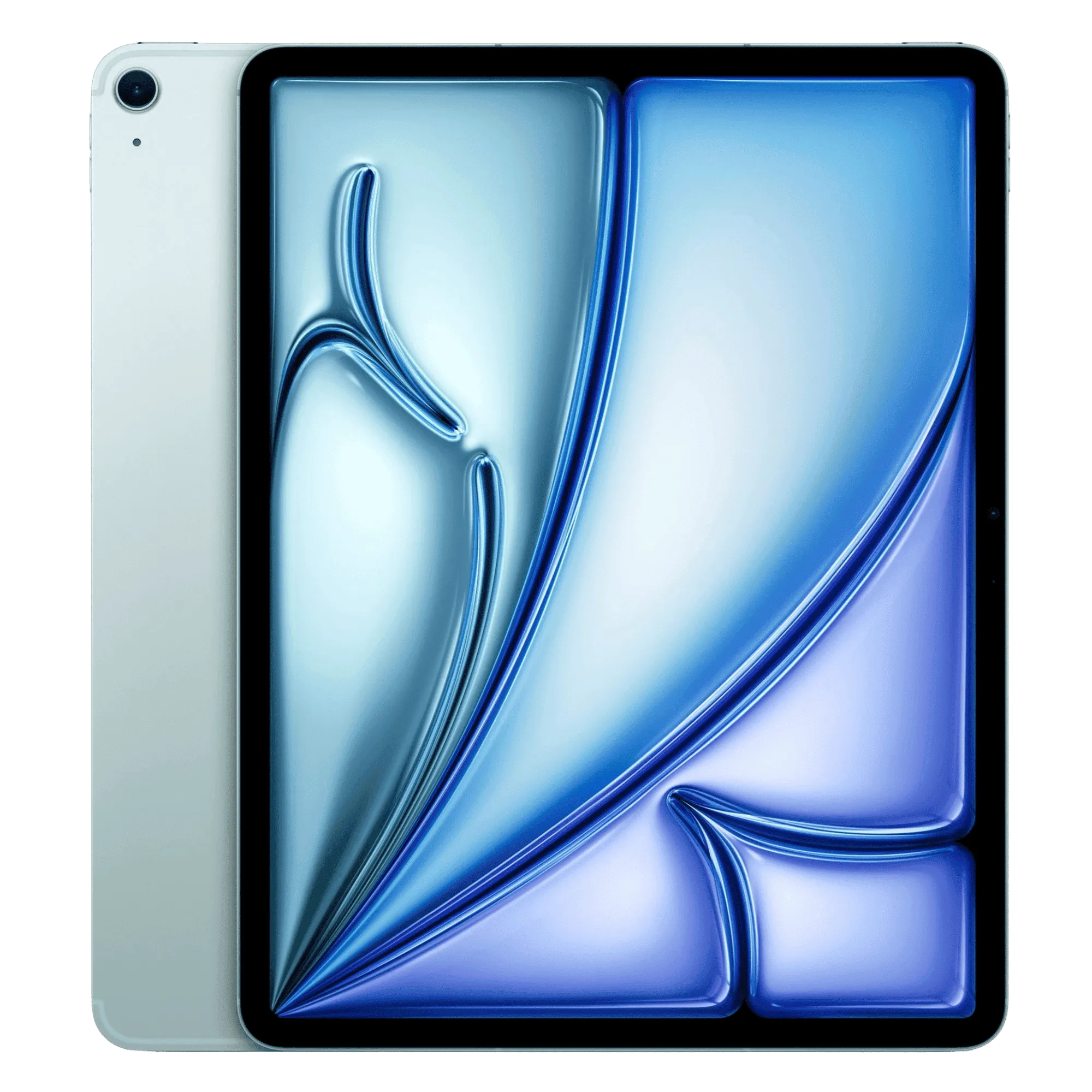 Apple ipad air with apple m4 chip 13 inch wifi cellular blue 128gb Front Back View