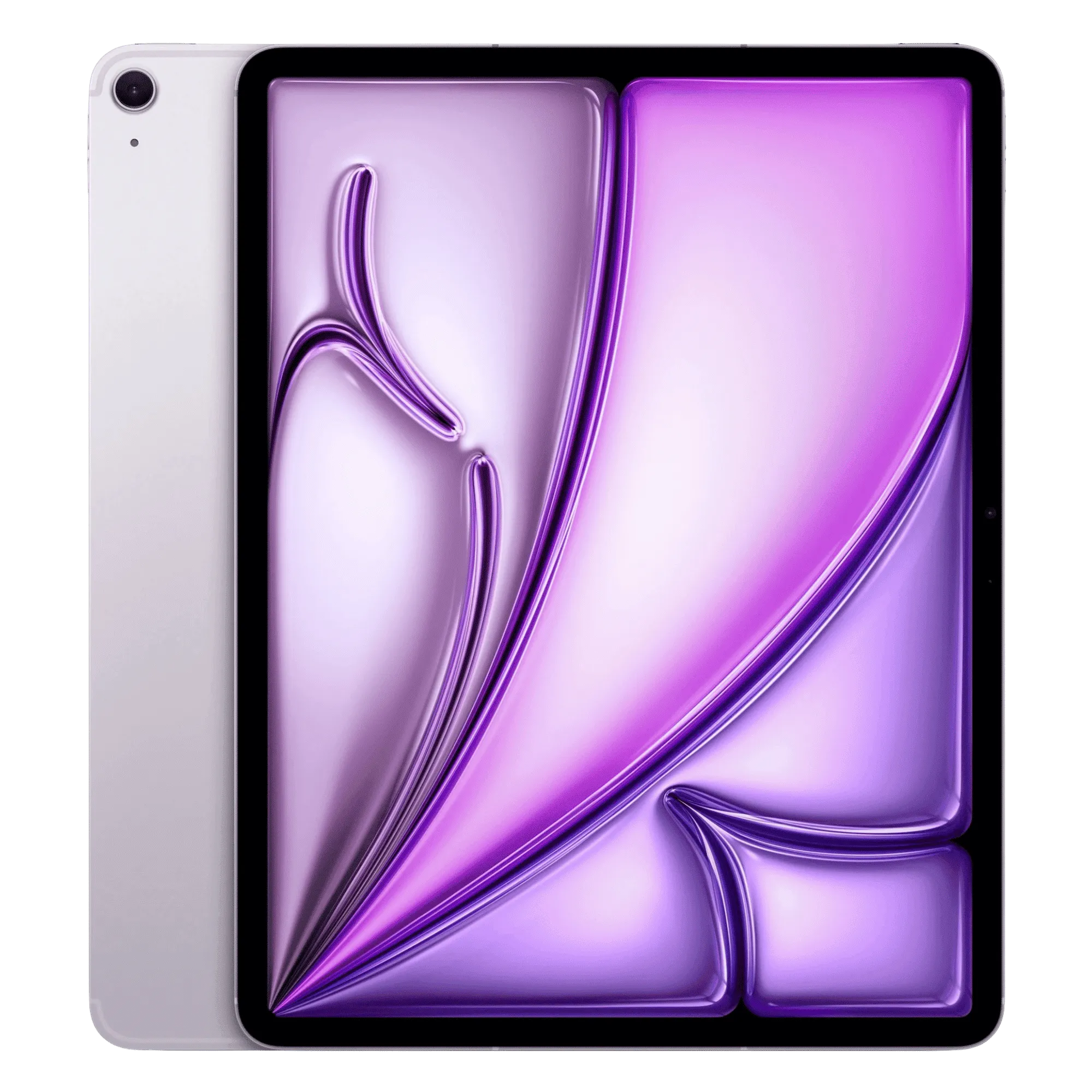 Apple ipad air with apple m4 chip 13 inch wifi cellular purple 256gb Front Back View