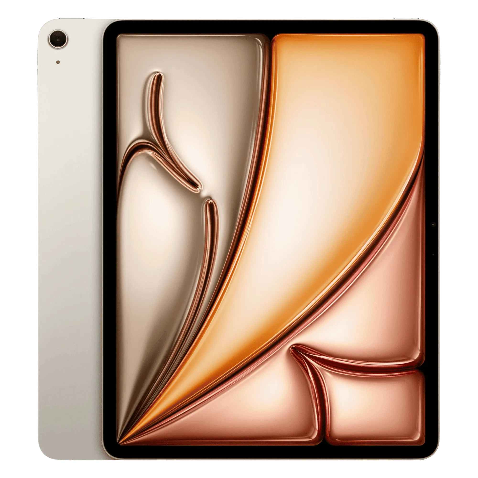 Apple ipad air with apple m4 chip 13 inch wifi starlight 128gb Front Back View