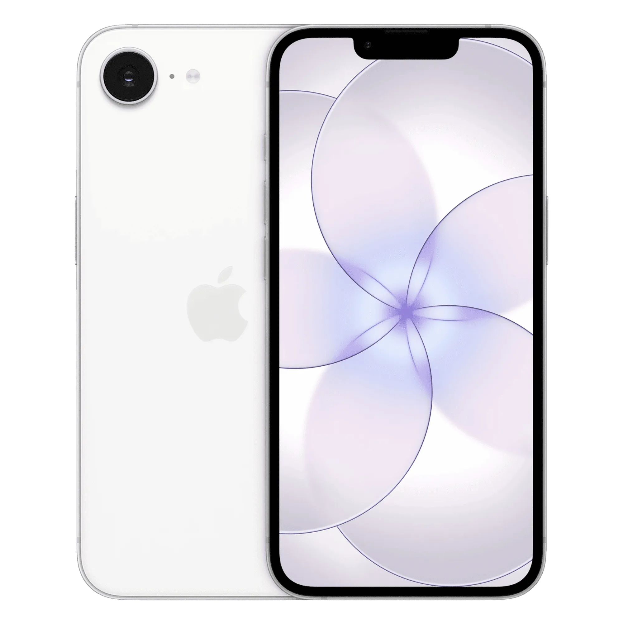 Apple iphone 17e white 256gb Front Back View