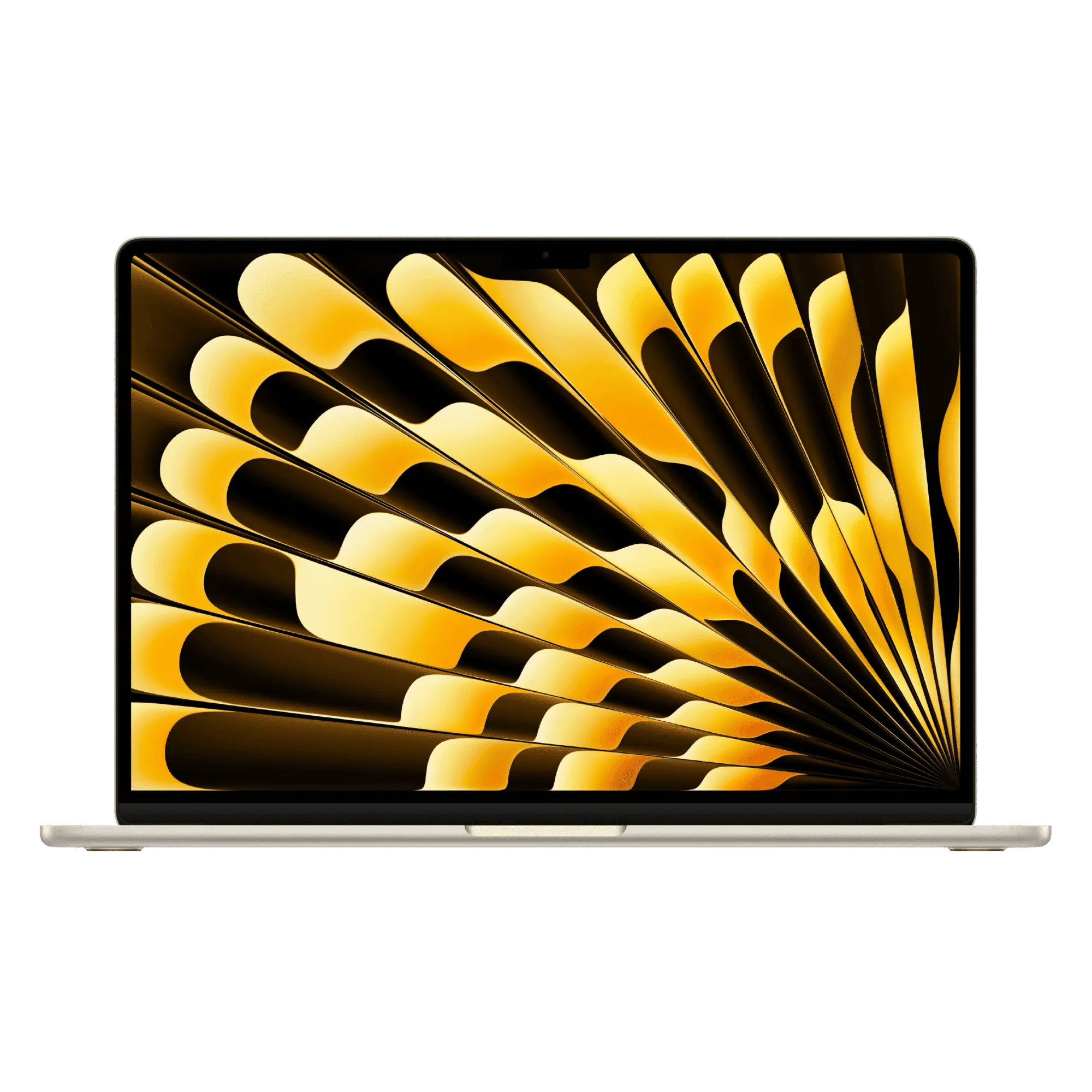 Apple macbook air m5 chip with 10 core cpu and 10 core gpu mac os laptop 15 3 inch mdvd4hn a starlight 512gb Front Back View