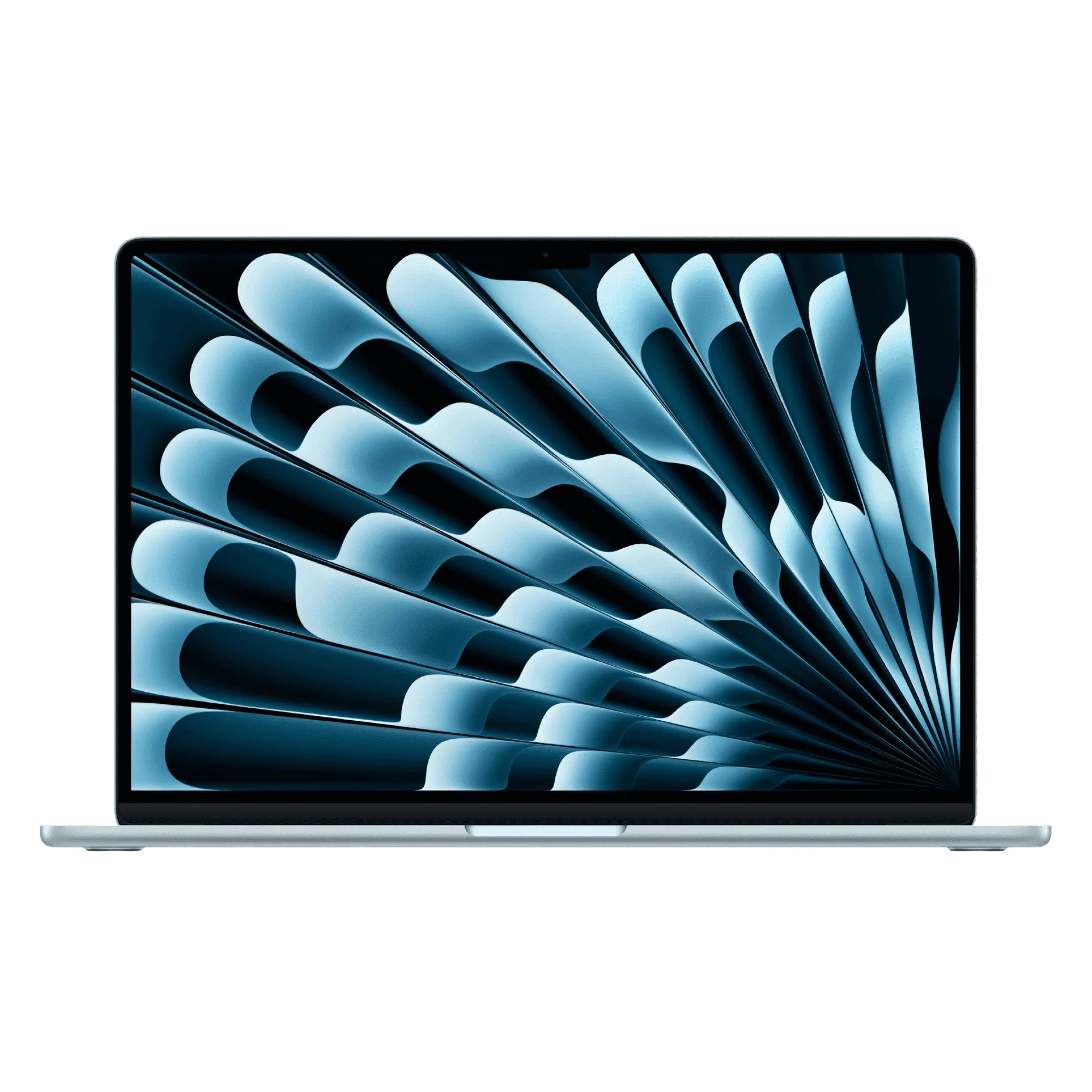 Apple macbook air m5 chip with 10 core cpu and 10 core gpu mac os laptop 15 3 inch mdvq4hn a sky blue 512gb Front View