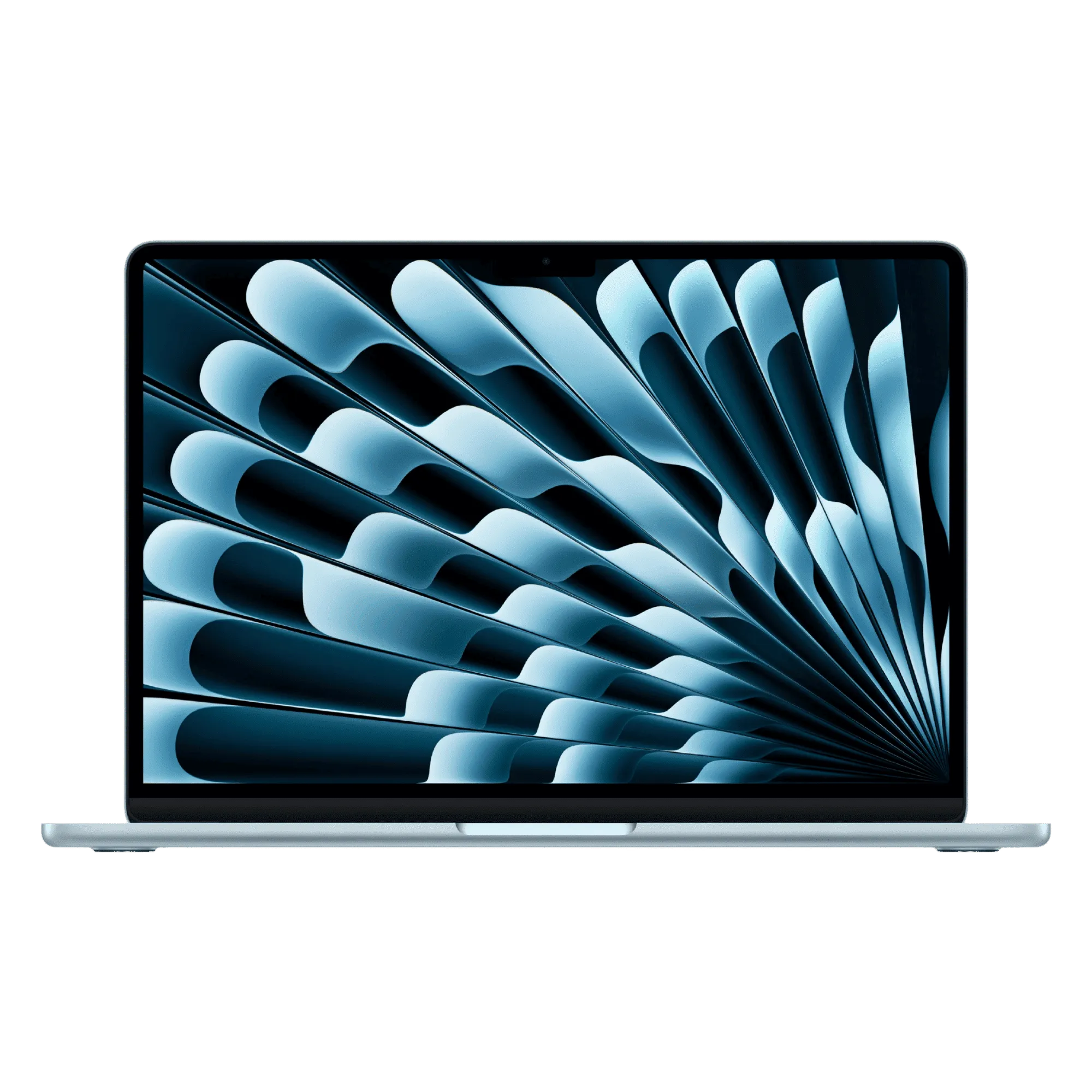 Apple macbook air m5 chip with 10 core cpu and 8 core gpu mac os laptop 13 6 inch mdhh4hn a sky blue 512gb Front View