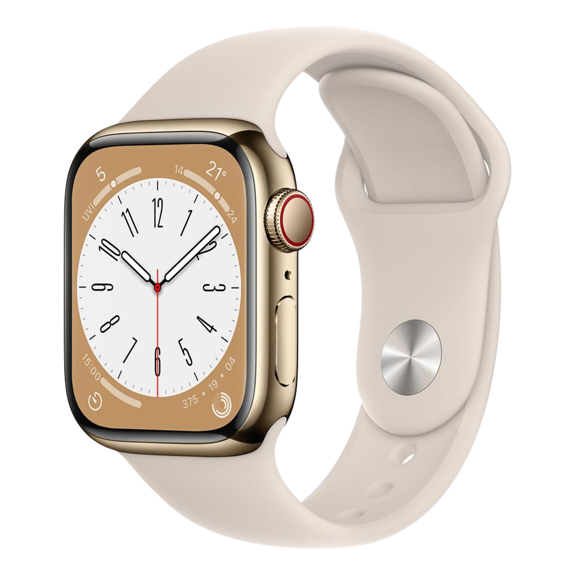 Buy Apple Watch Series 8 GPS + Cellular Aluminium Case, Starlight,41 mm at  Poorvika