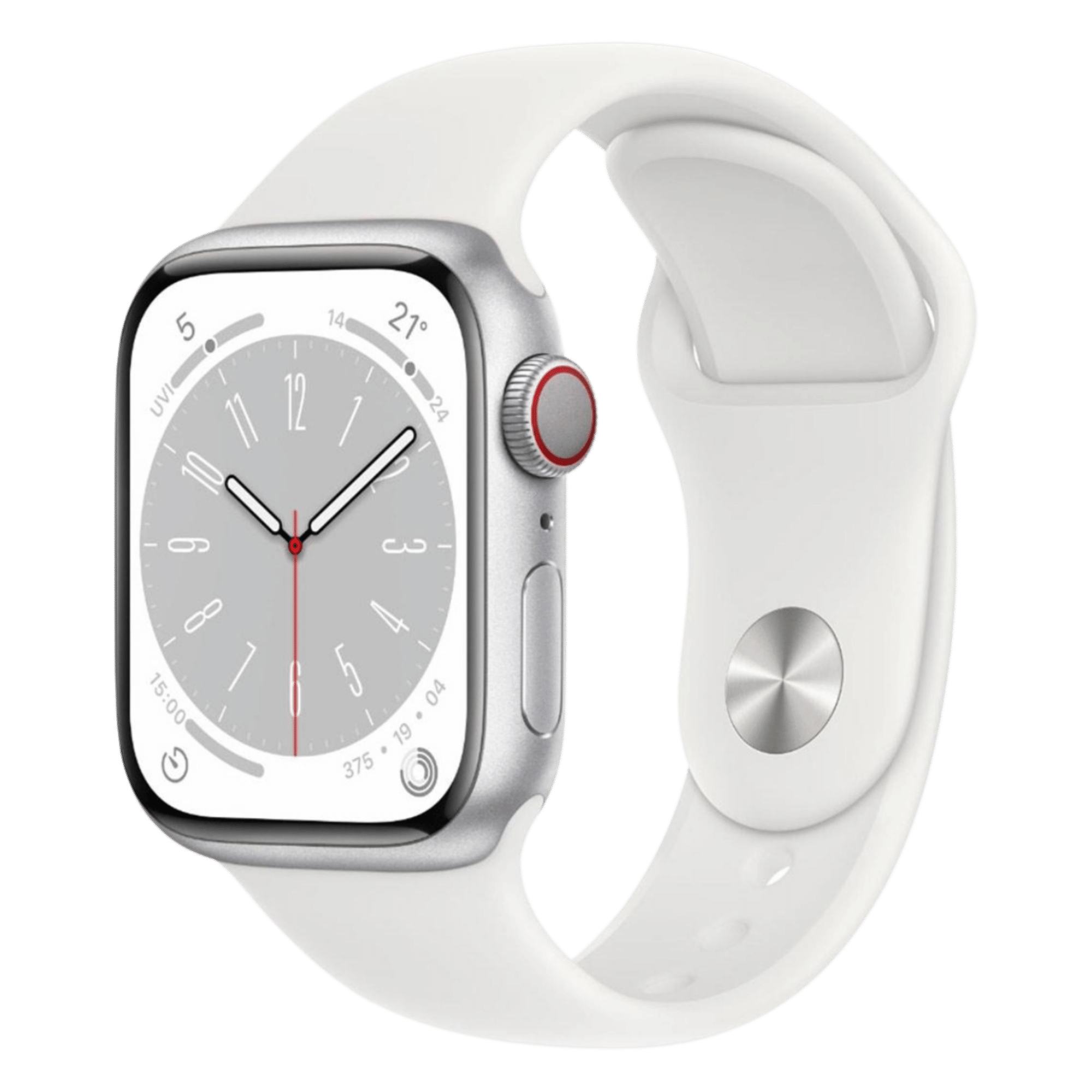 Get Apple Watch Series 8 GPS + Cellular, White,45 mm at Poorvika