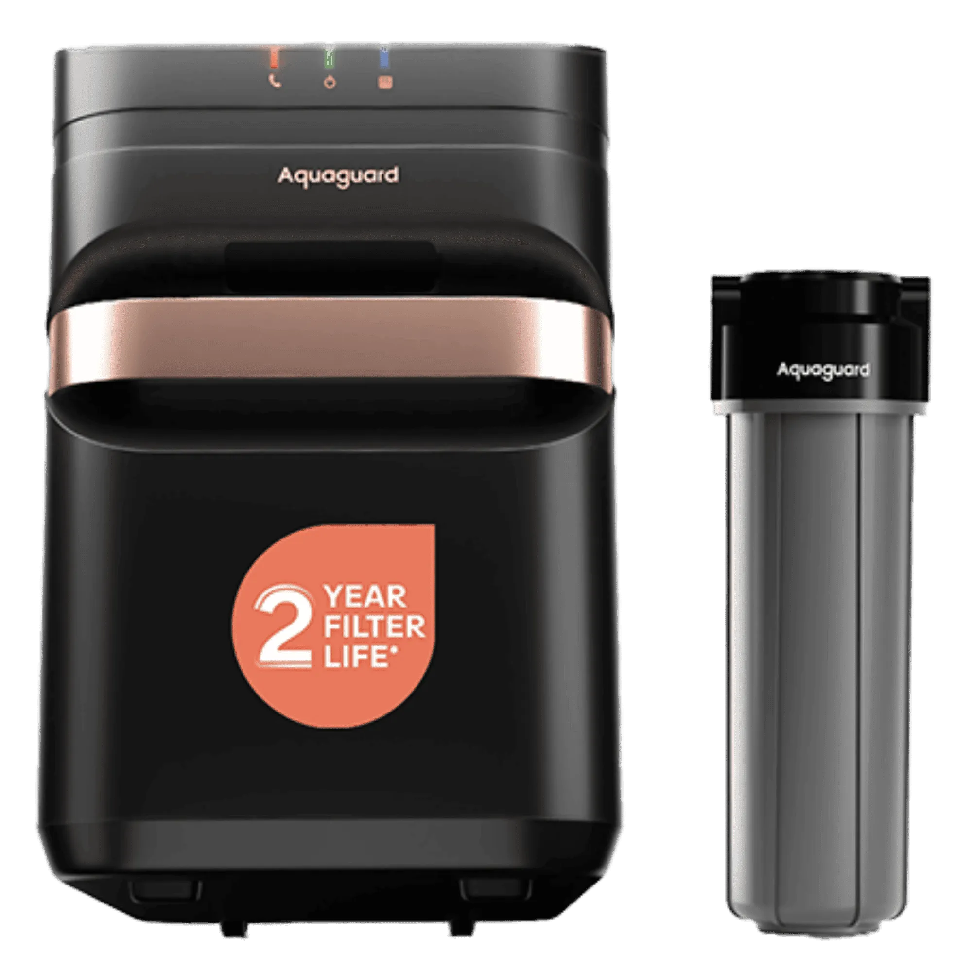 Aquaguard aspire designo utc ro uv water purifier gwpdadu2b00 7 l black Front View