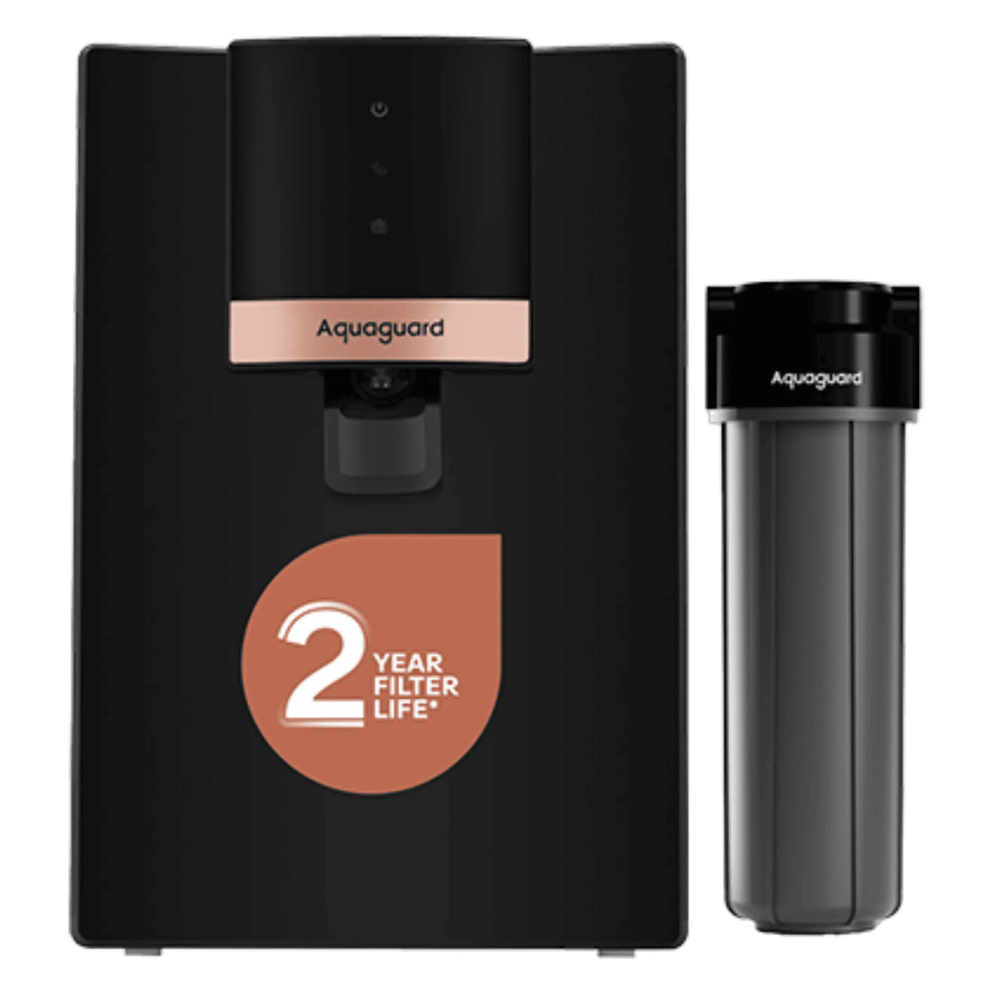 Aquaguard enrich neo ro uv water purifier gwpden2xr00b00 6 l black Front View